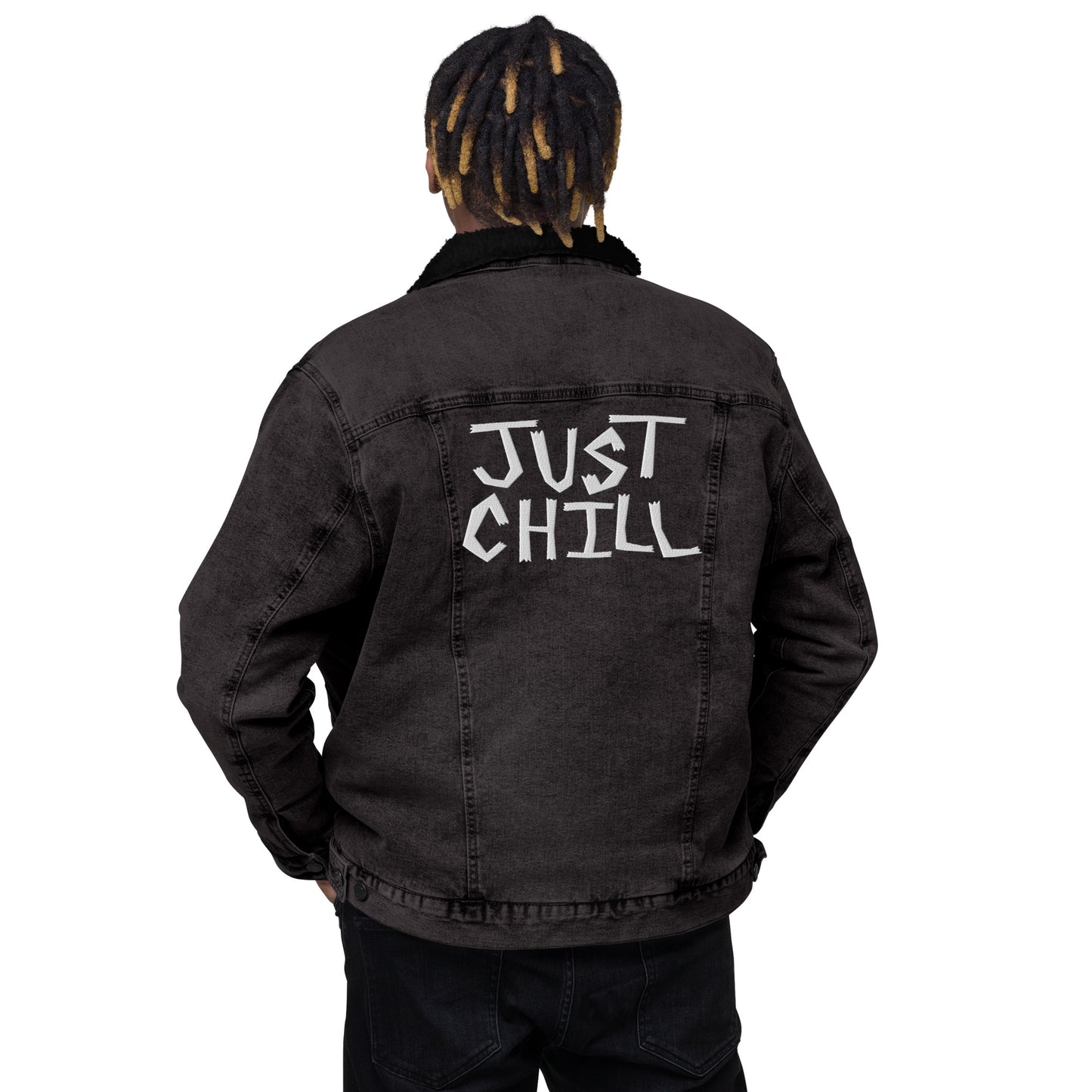 Just chill denim sherpa jacket