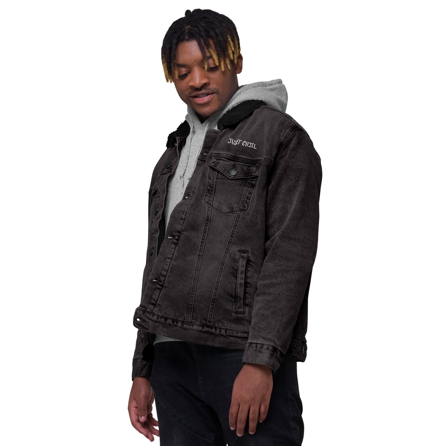 Just chill denim sherpa jacket