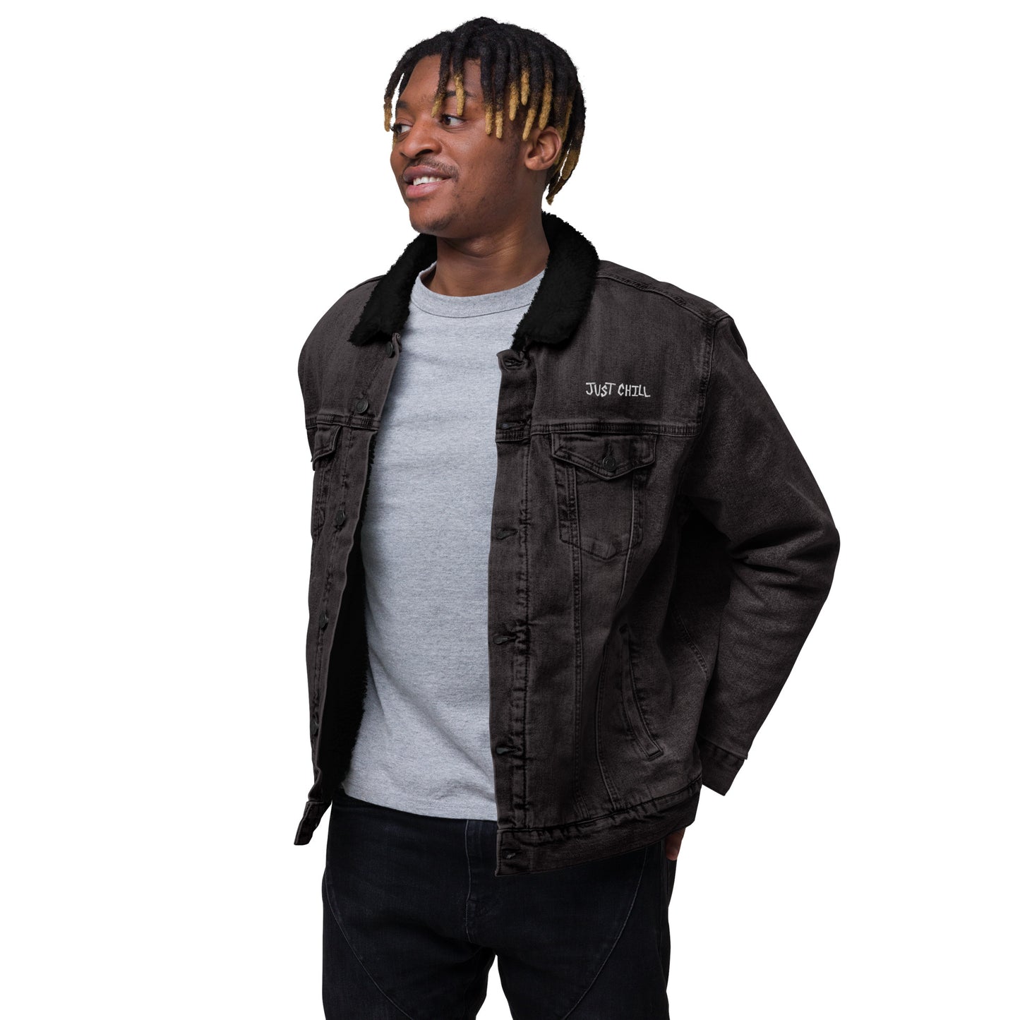 Just chill denim sherpa jacket