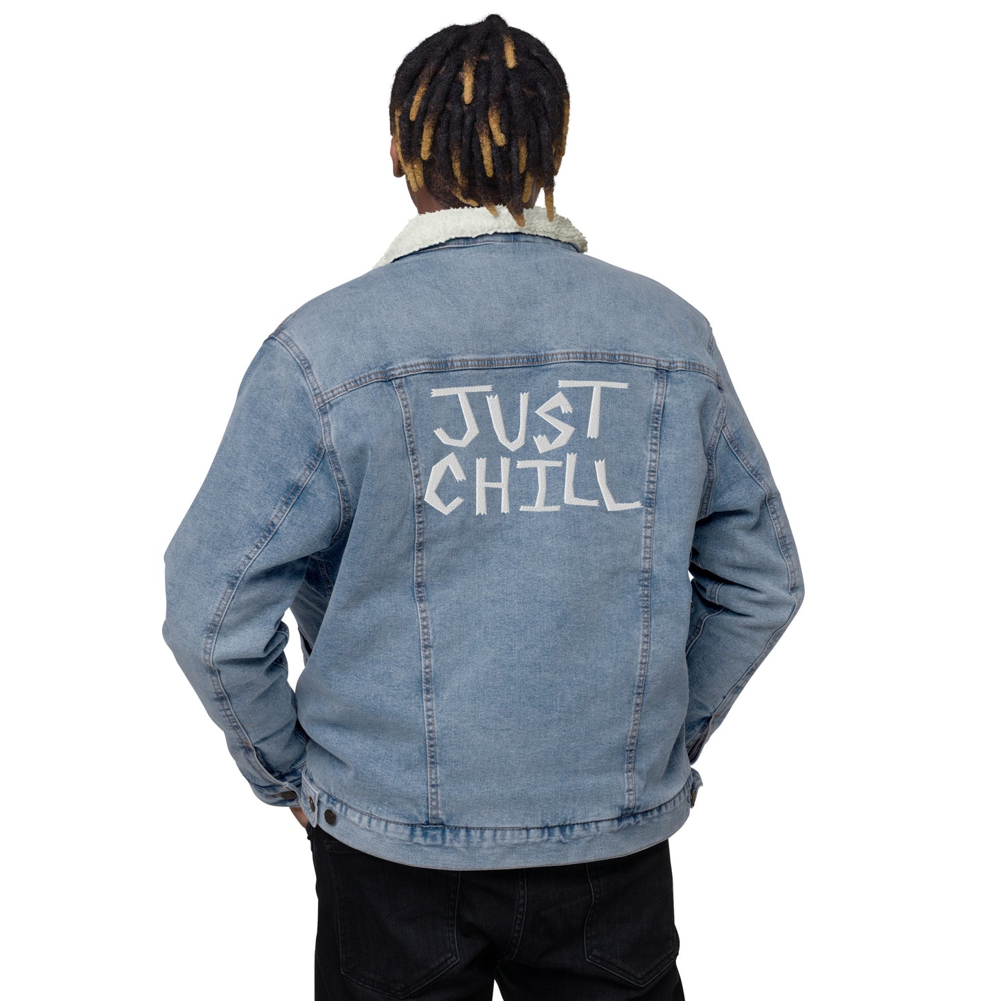 Just chill denim sherpa jacket