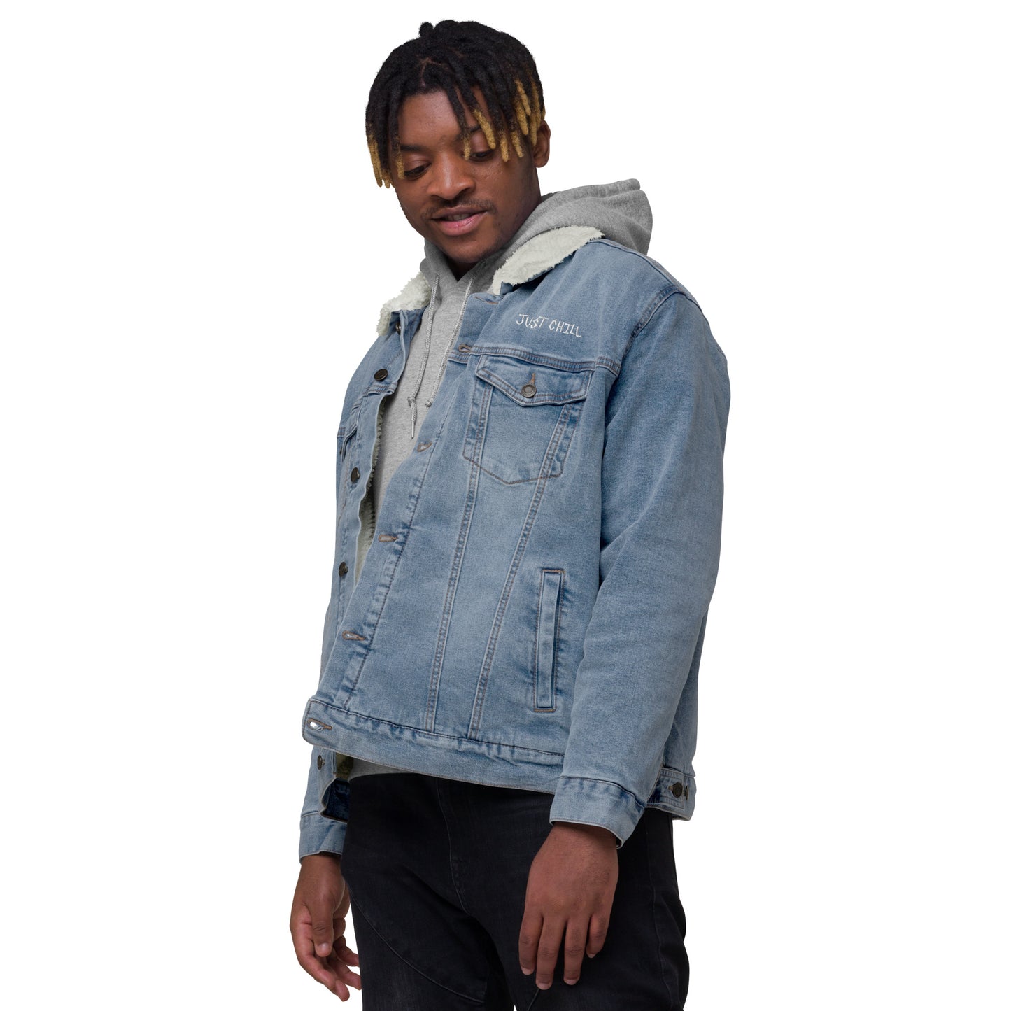 Just chill denim sherpa jacket